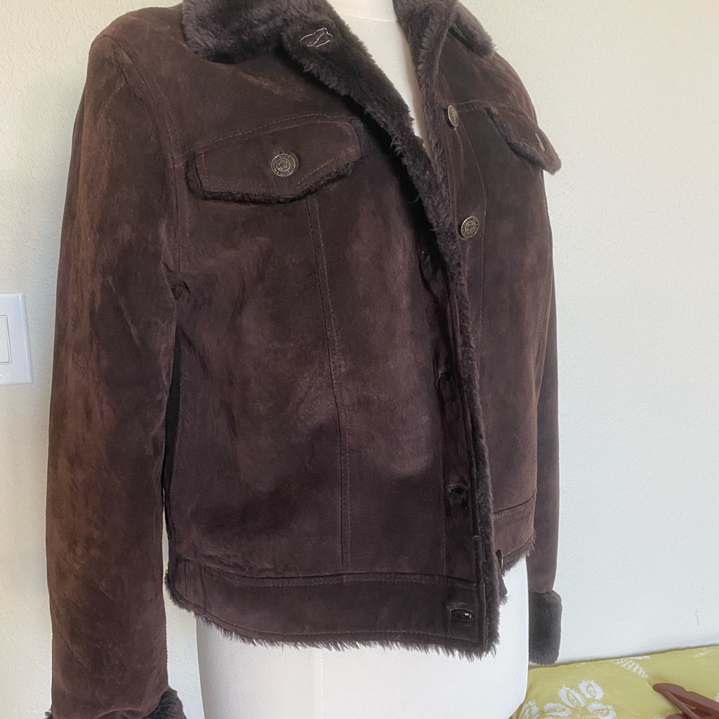 Anthropology Brown Suede Women's Jacket M